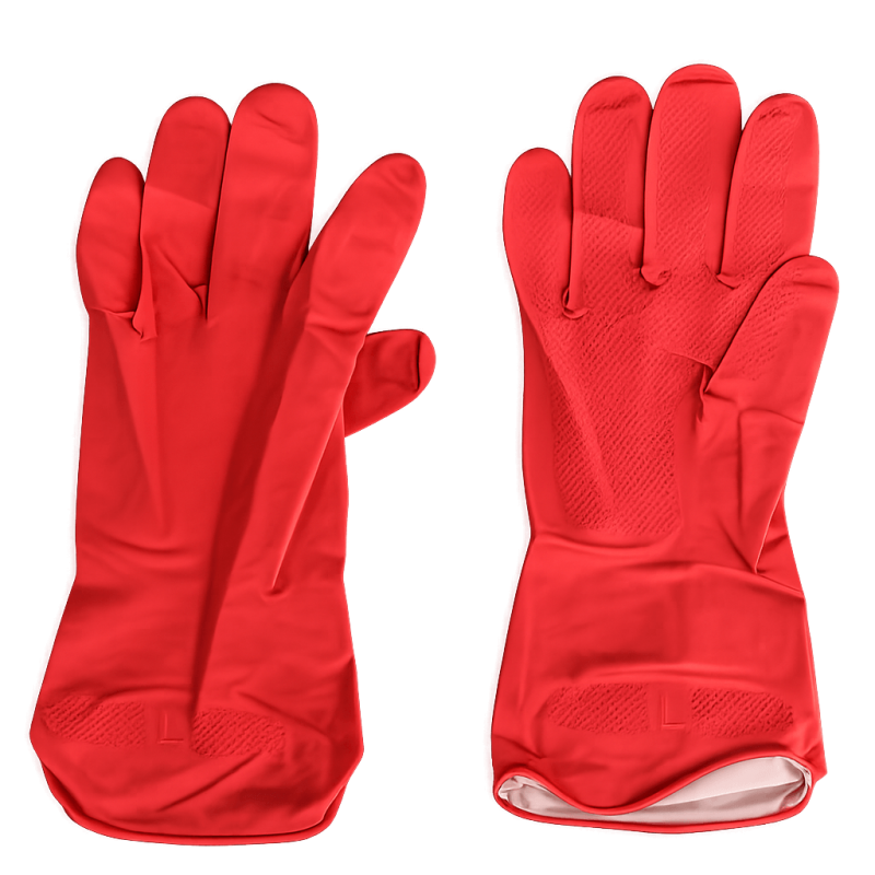 Manusi menaj curatenie latex reutilizabile marimea L 30 cm Adison